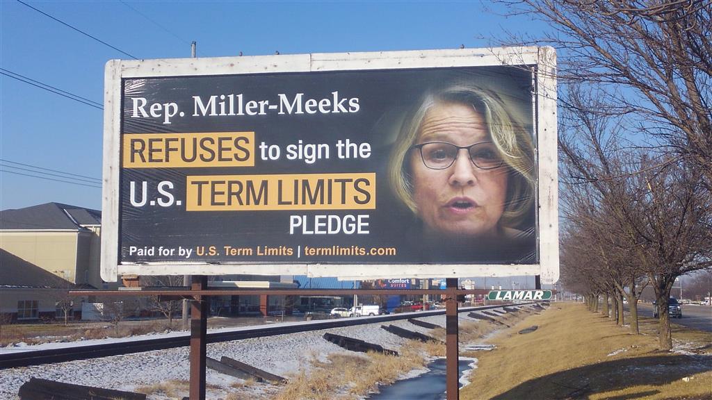 Marianeete miller meeks refuses to sign the term limits pledge billboard